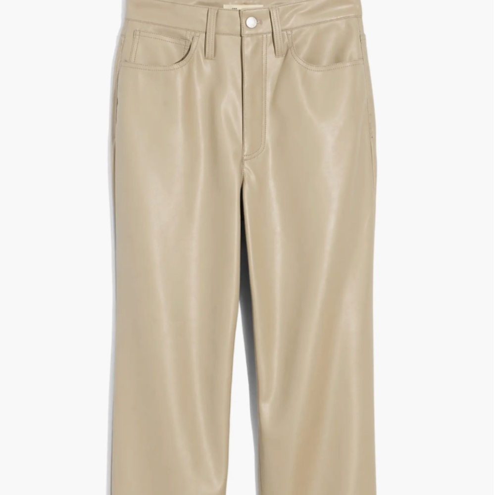Madewell Perfect High Waist Straight Leg Faux Leather Pants Size 27